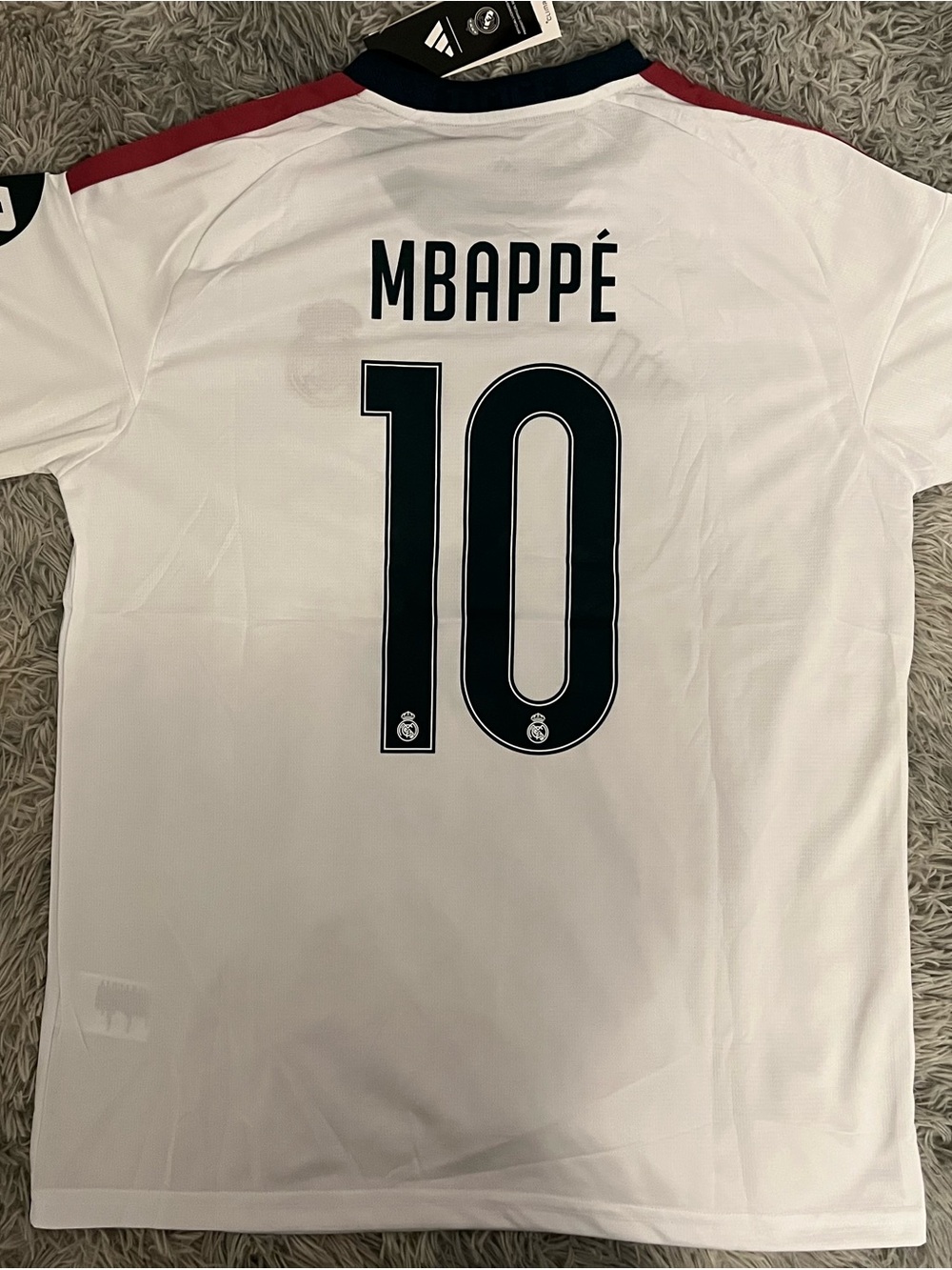 Real Madrid Mbappé #10 White Men's Short-Sleeve Jersey